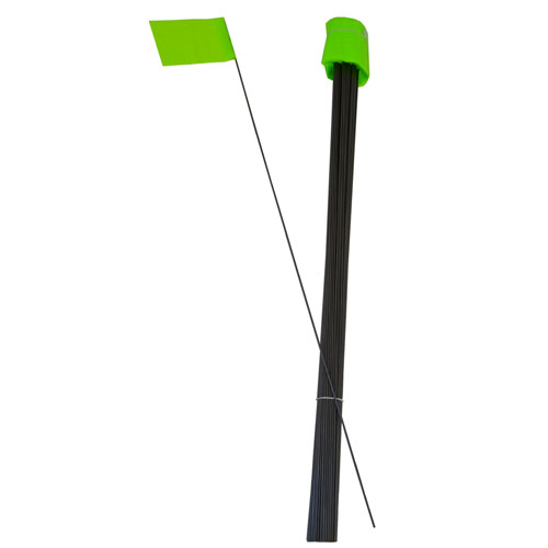 100 - 2 1/2" x 3 1/2" Fl. Lime Green Flags