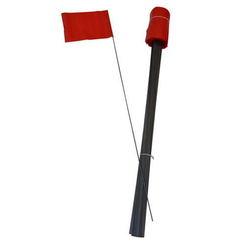 100 - 2 1/2" x 3 1/2" Red Flags